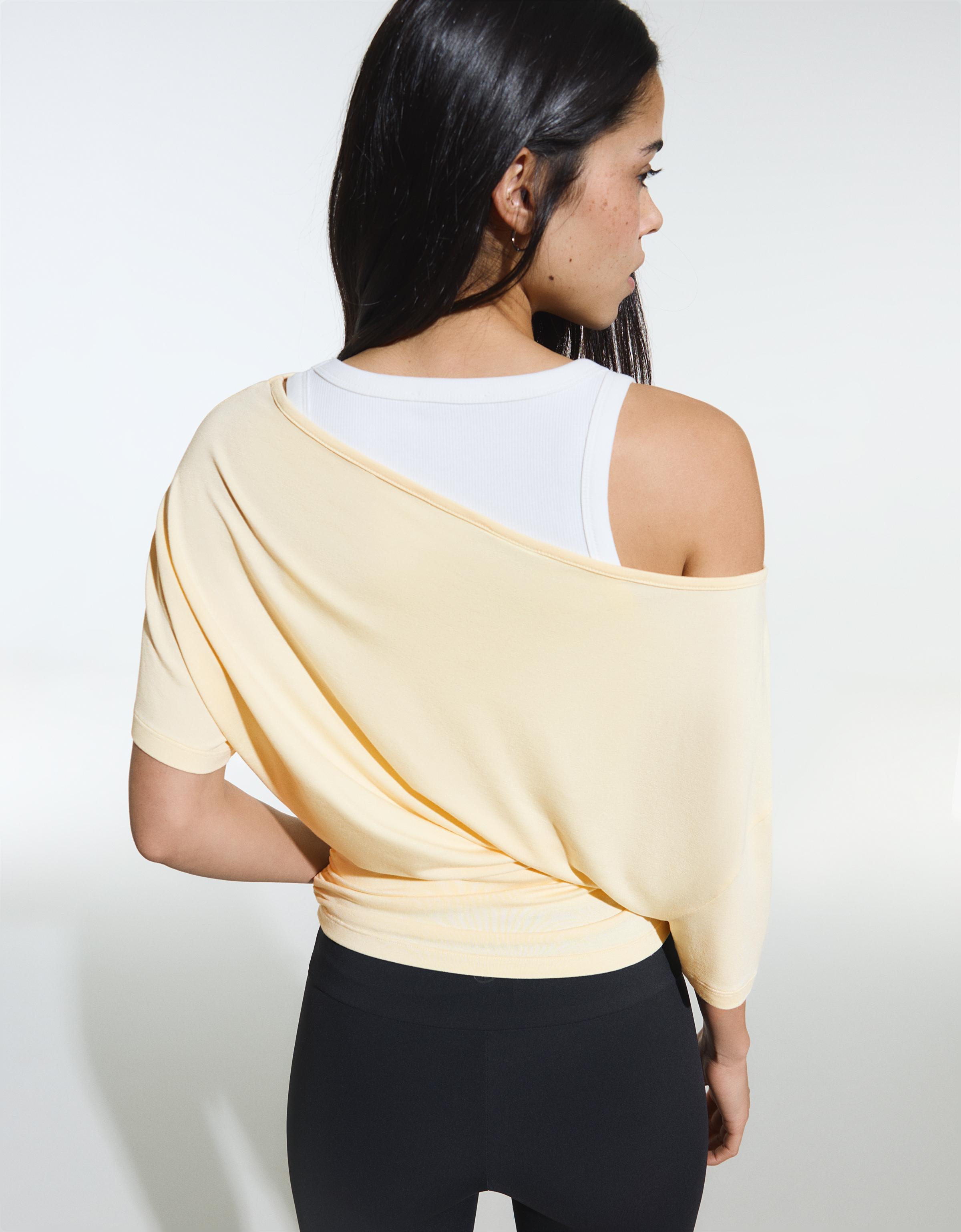 Asimetrik kısa kollu tişört - Görsel 292