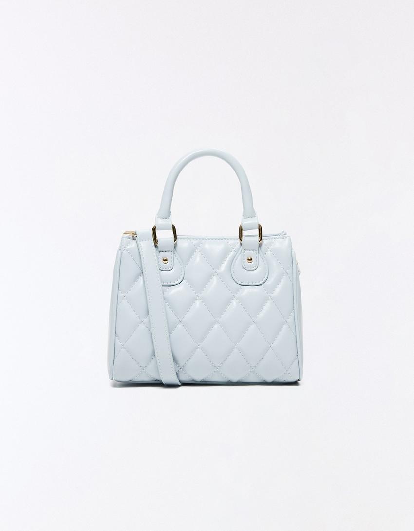 Borsa imbottita-Azzurro