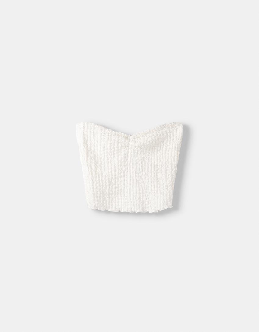 Top bandeau rustique-Écru-4