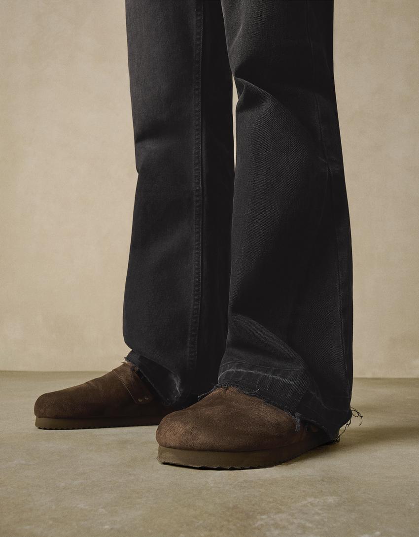 Jeans flare straight fit-Nero