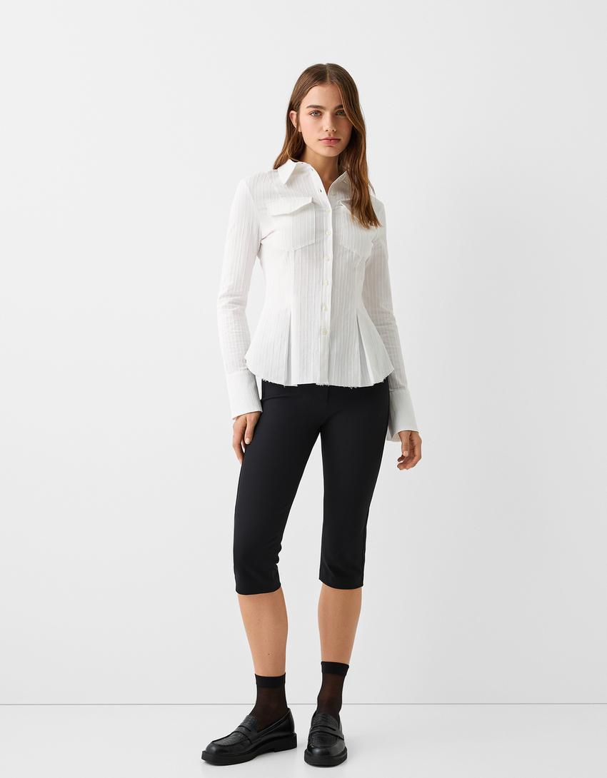 قميص مُجسِّم-أبيض مطفي-3