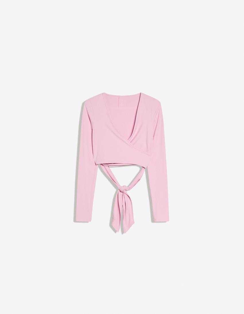 Technical ballerina cardigan-Candy Pink