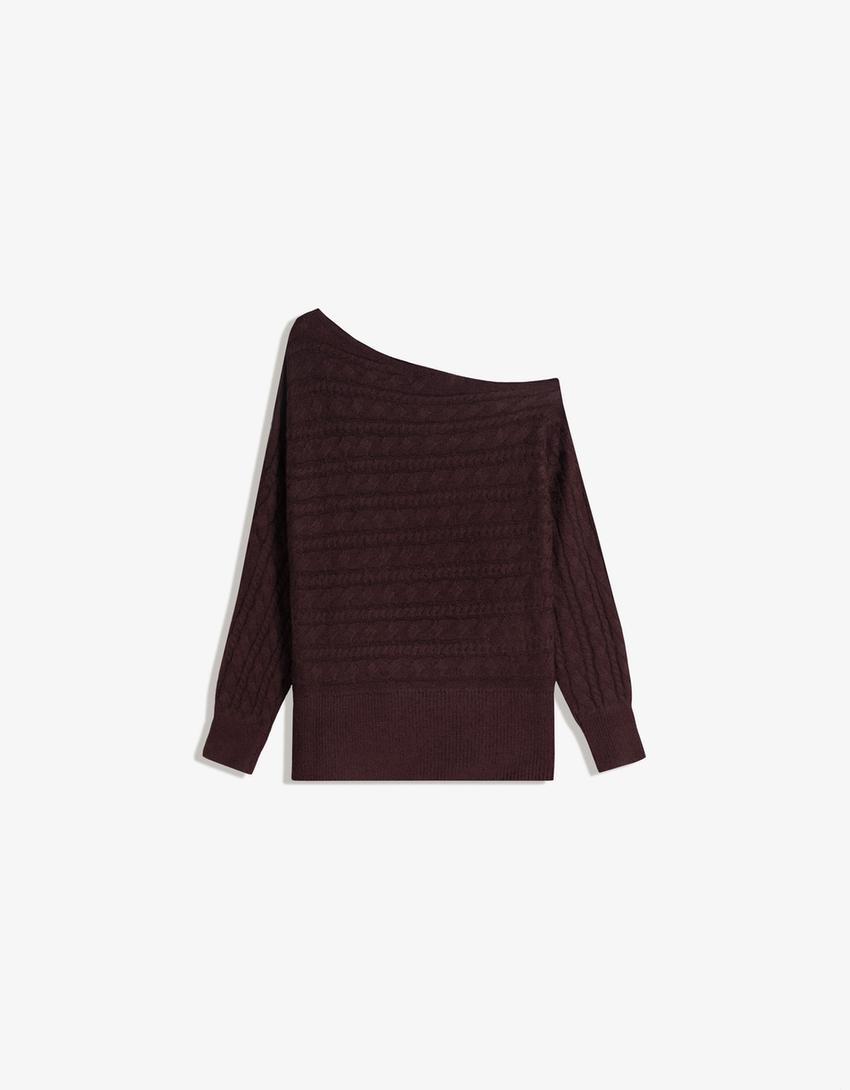Asymmetric braided jumper-Brown