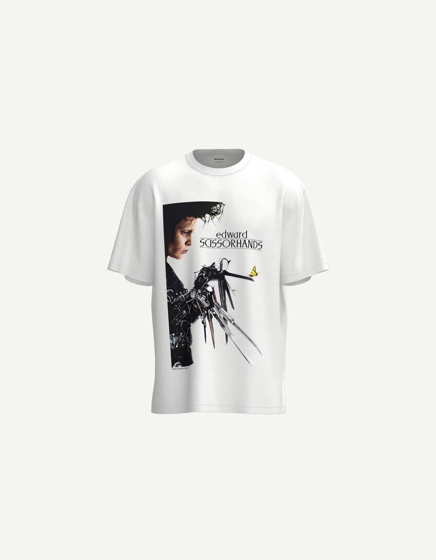 Edward Scissorhands short sleeve T-shirt-White