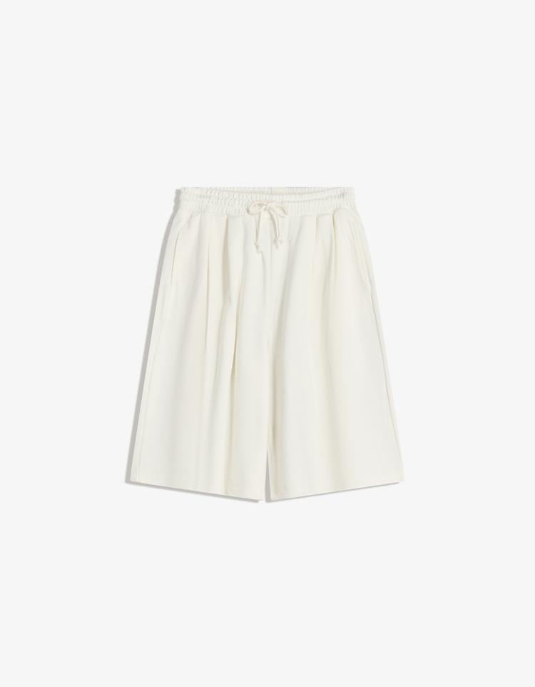 Bermuda jorts with elastic waistband