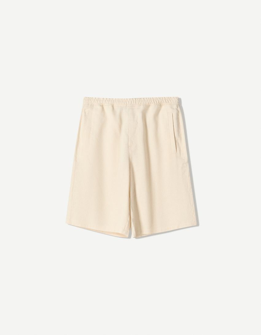 Bermuda jogging skate rustique-Beige-3