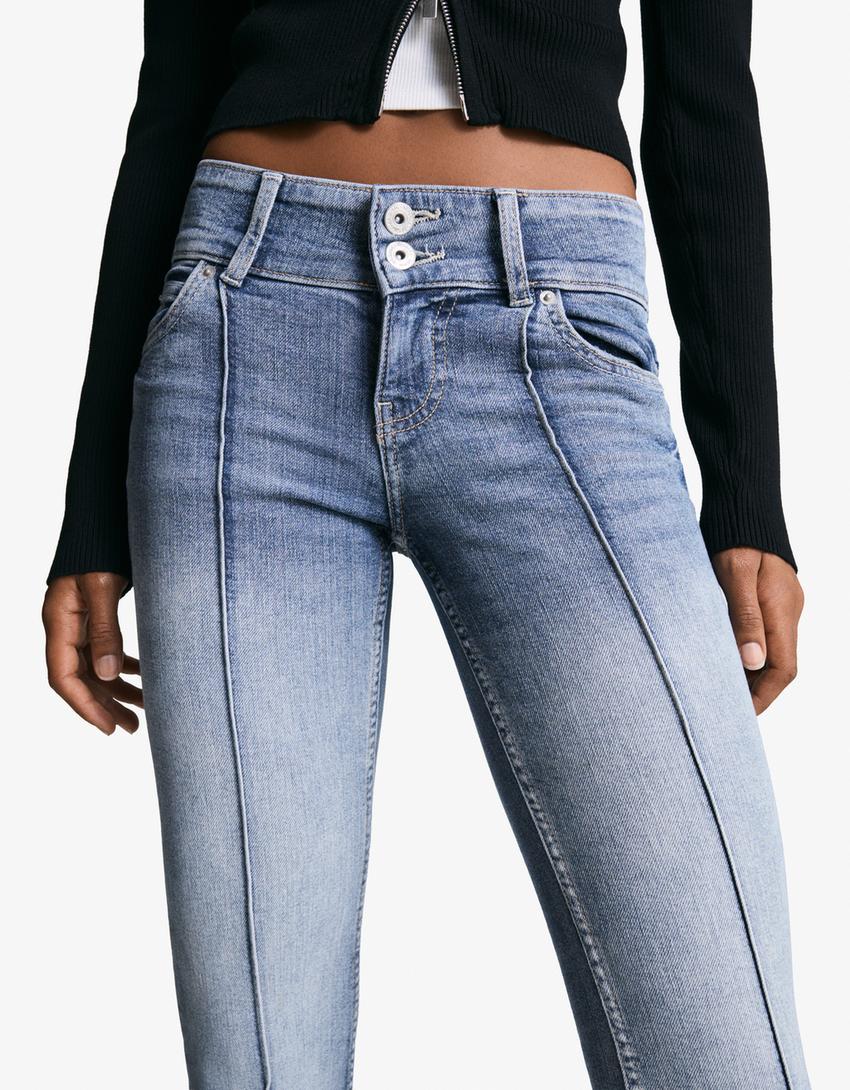 Low-rise boot-cut jeans-Blue-2