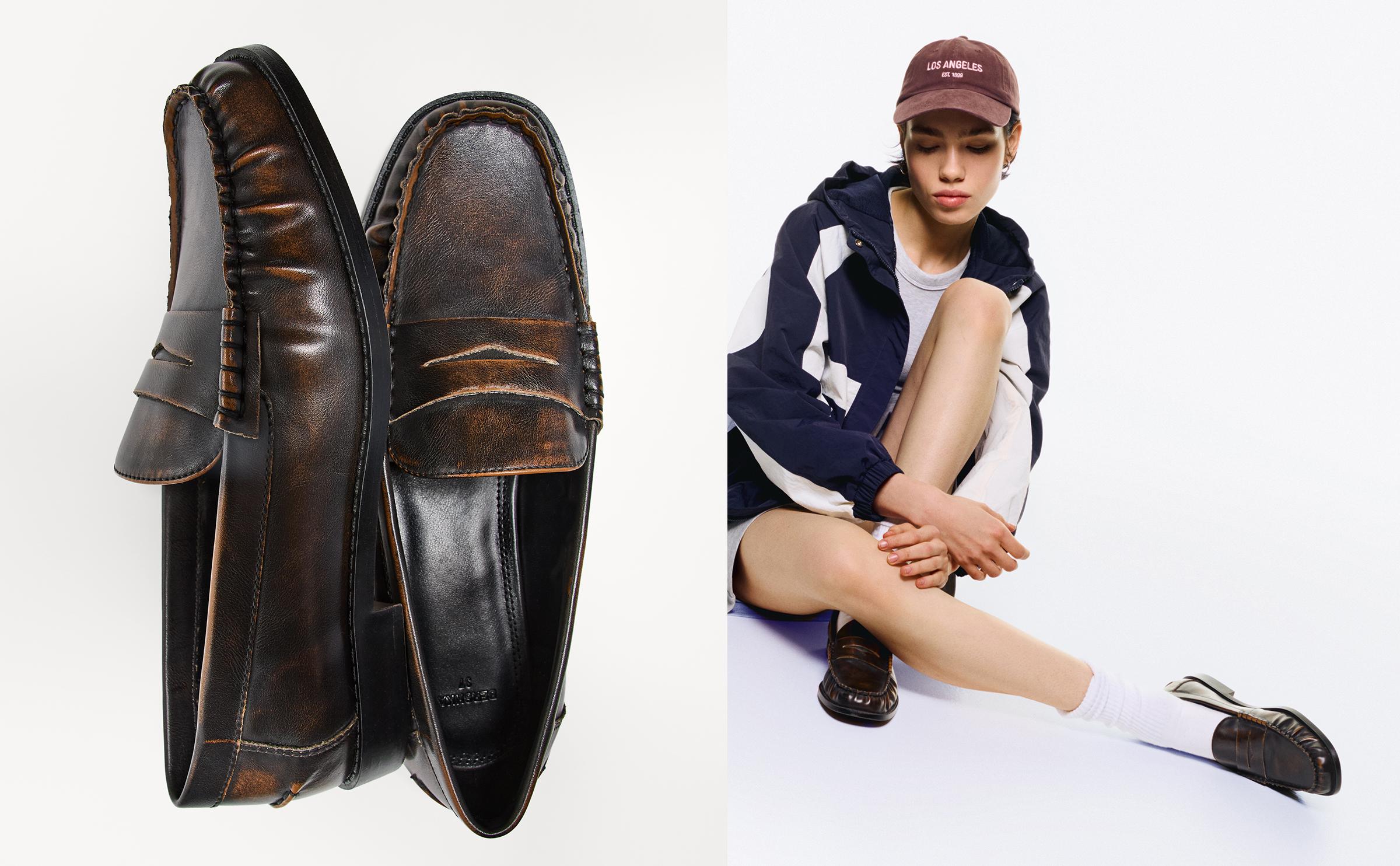 Mocassim com pormenor de franzido