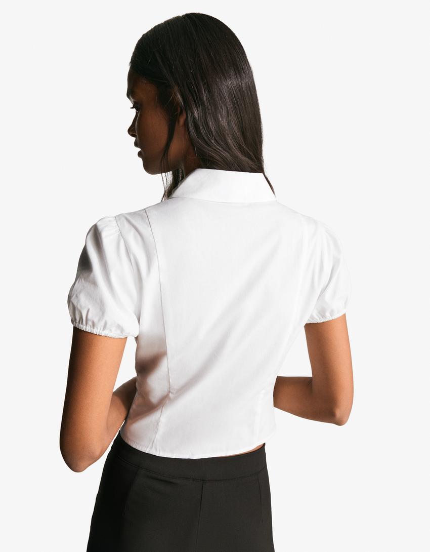 Camisa màniga curta-Blanc