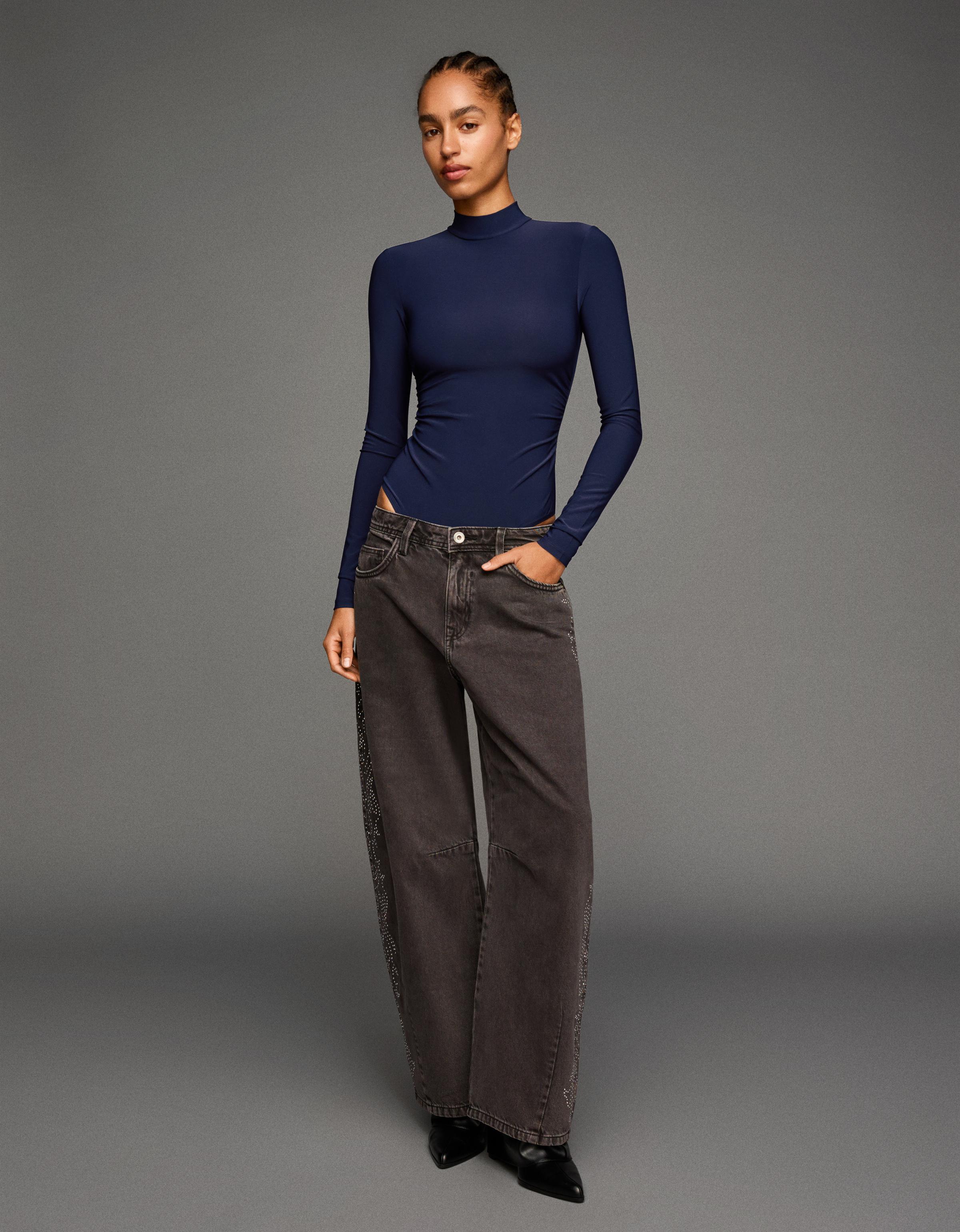 Long sleeve roll neck bodysuit