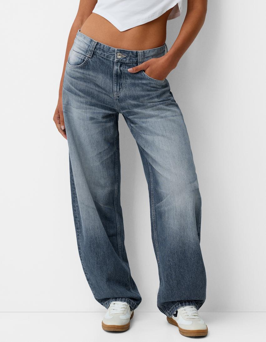Jeans baggy barrel-Azzurro-1