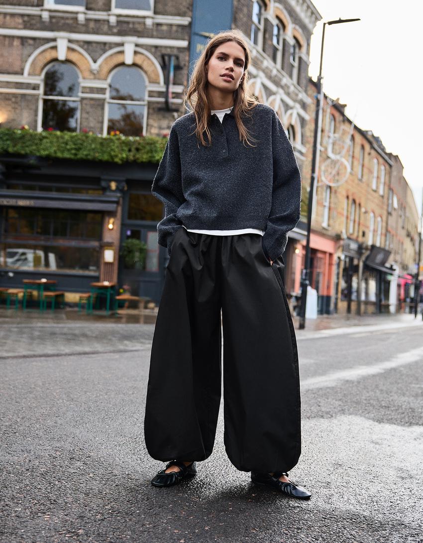 Calças bloomer-Preto