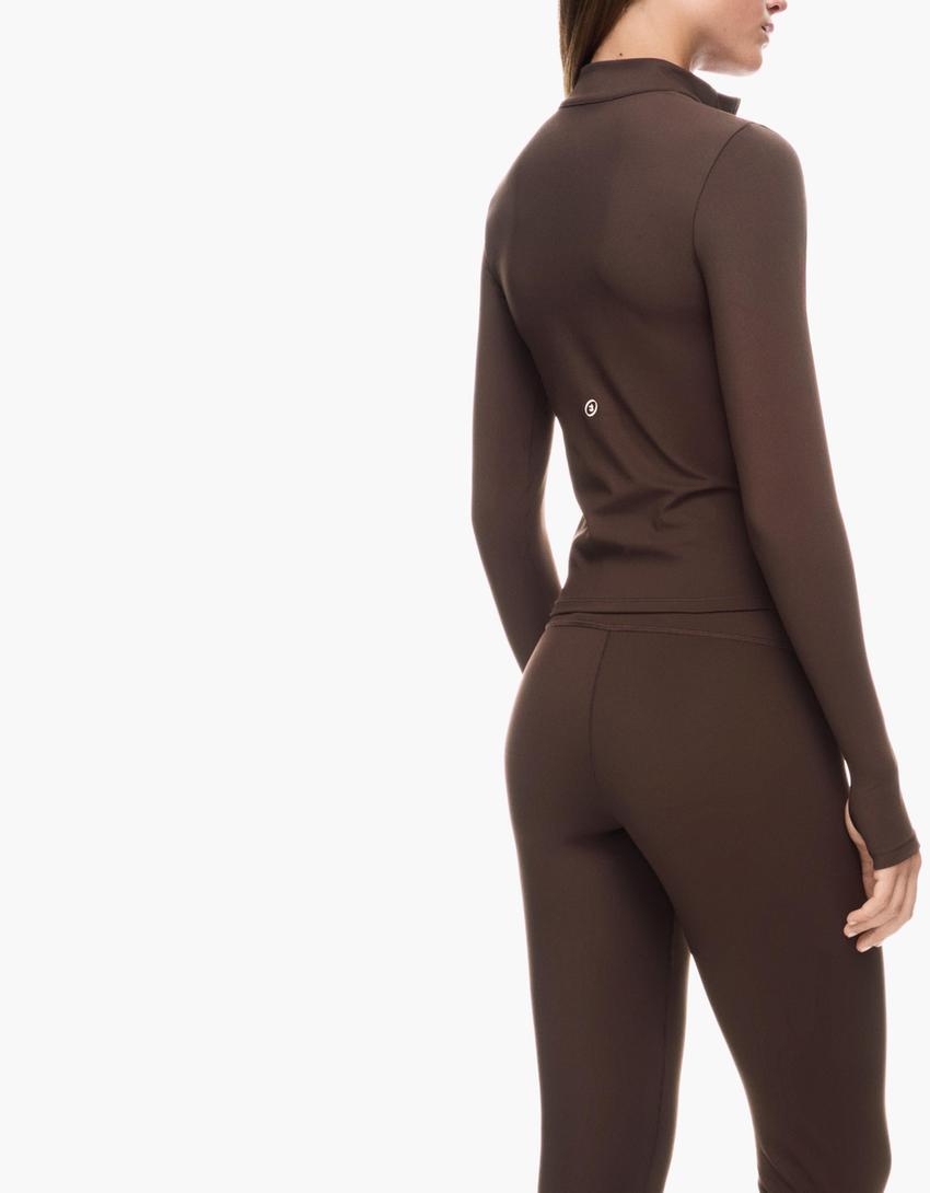 Jaqueta cremallera quick dry & breathable-Marrón-3