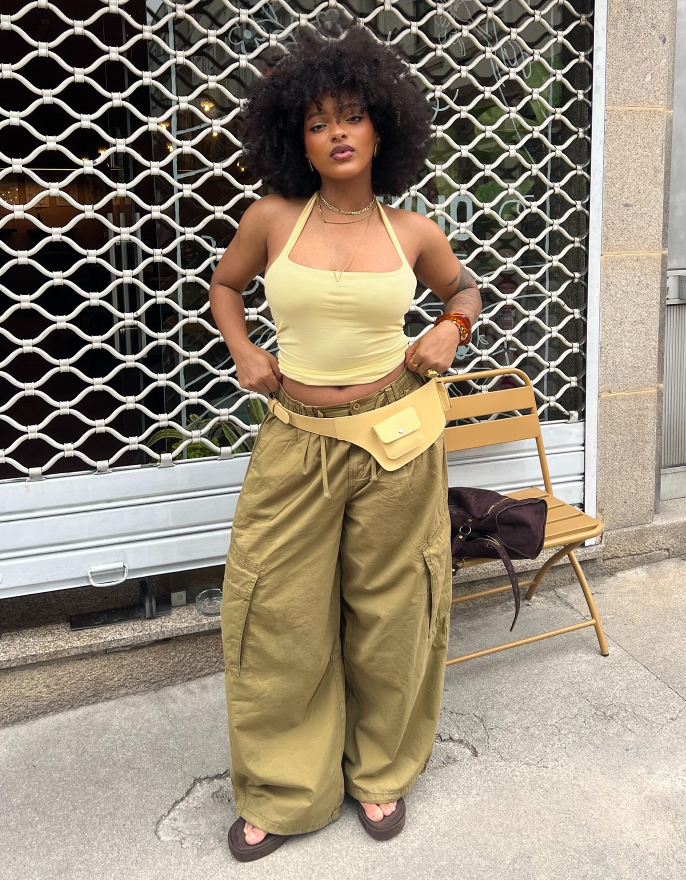 Halter neck top — Yellow