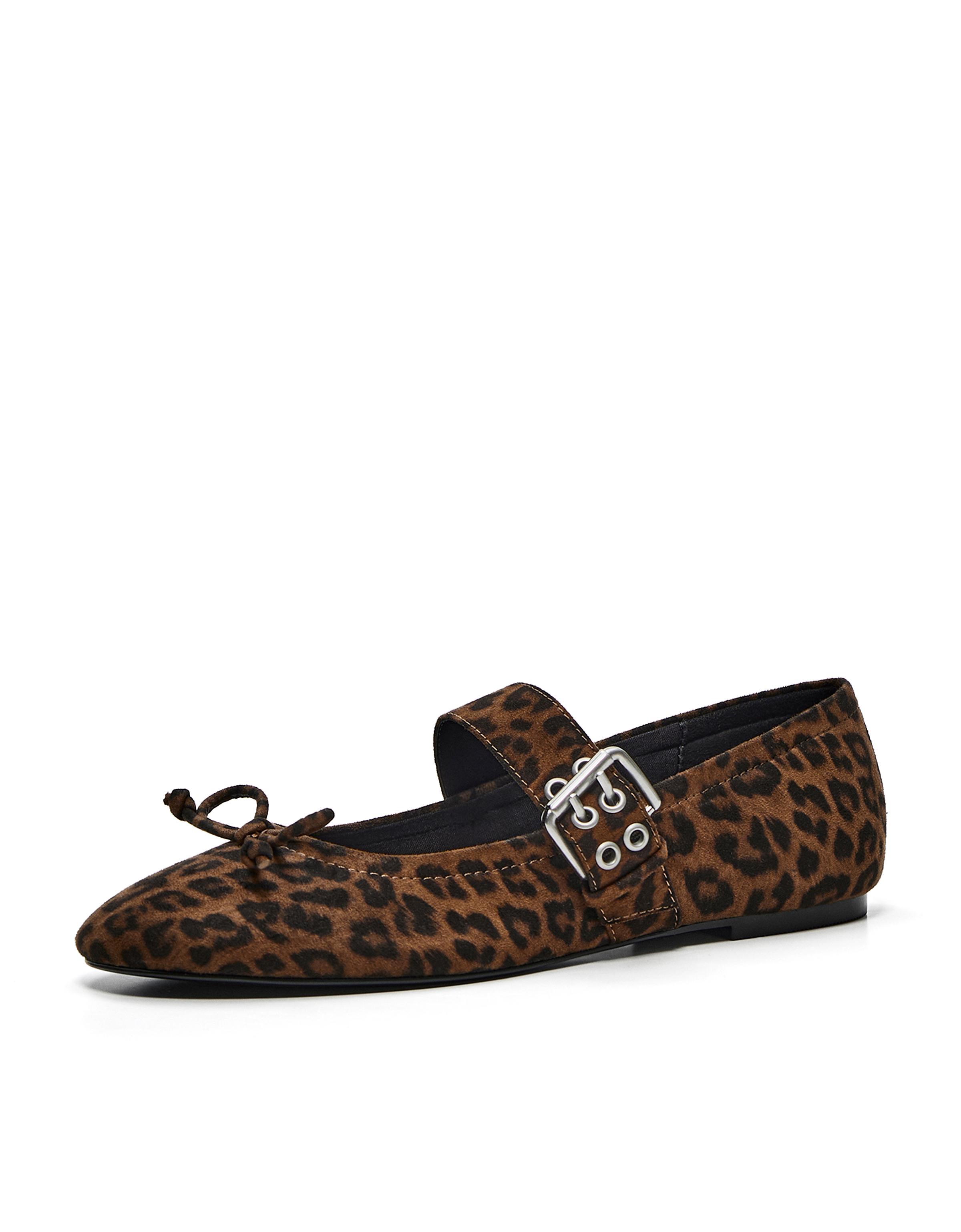 Bershka LEOPAR DESENLİ TOKALI BABET görsel 5