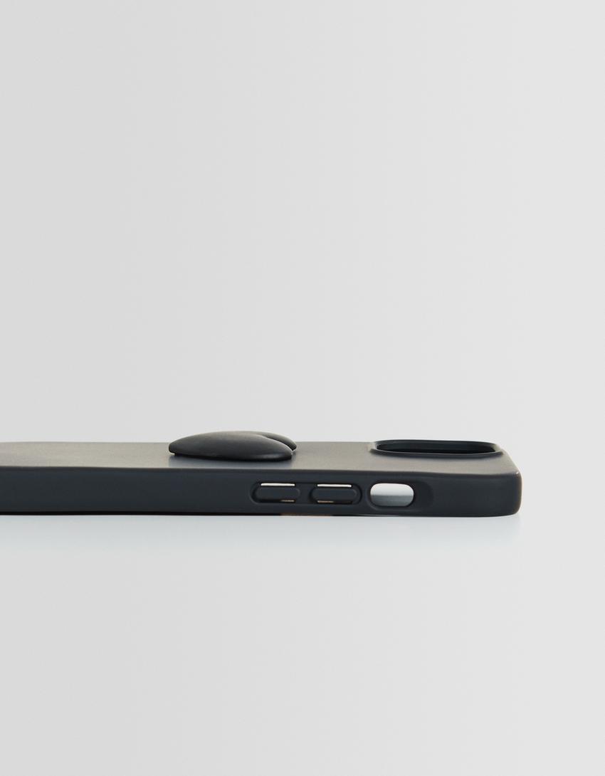 Coque mobile cœur-Noir-2