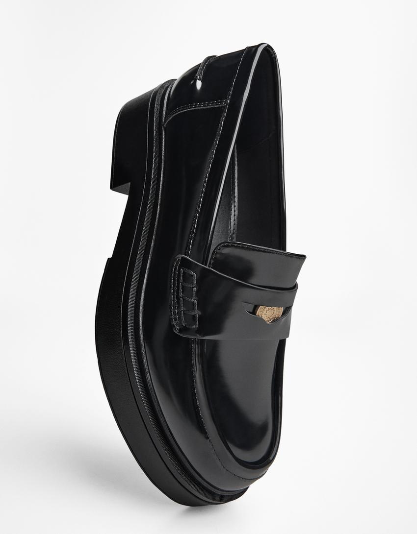 Mocassim sola chunky-Preto