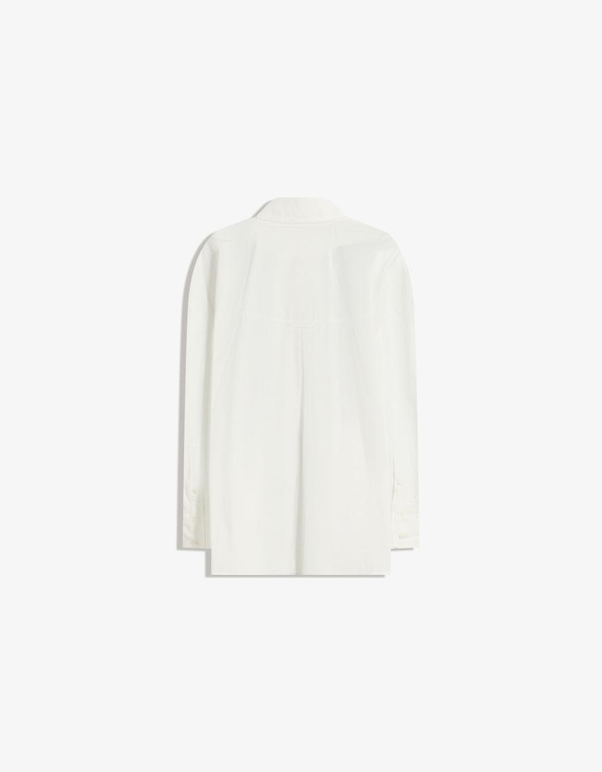Chemise oversize-Blanc-4