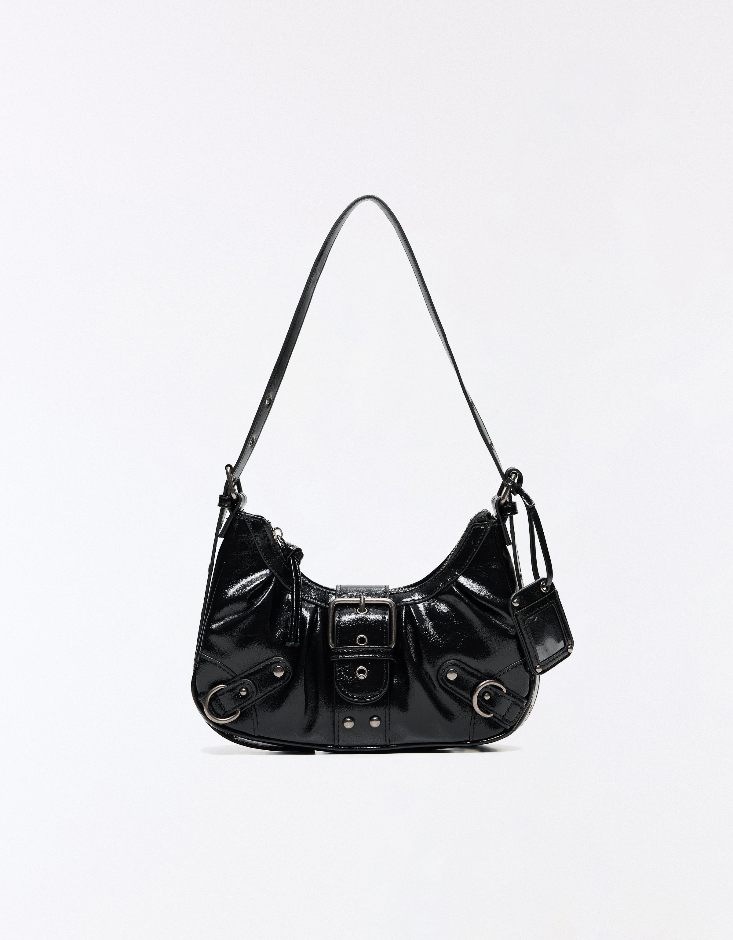 Buckle shoulder bag — Black