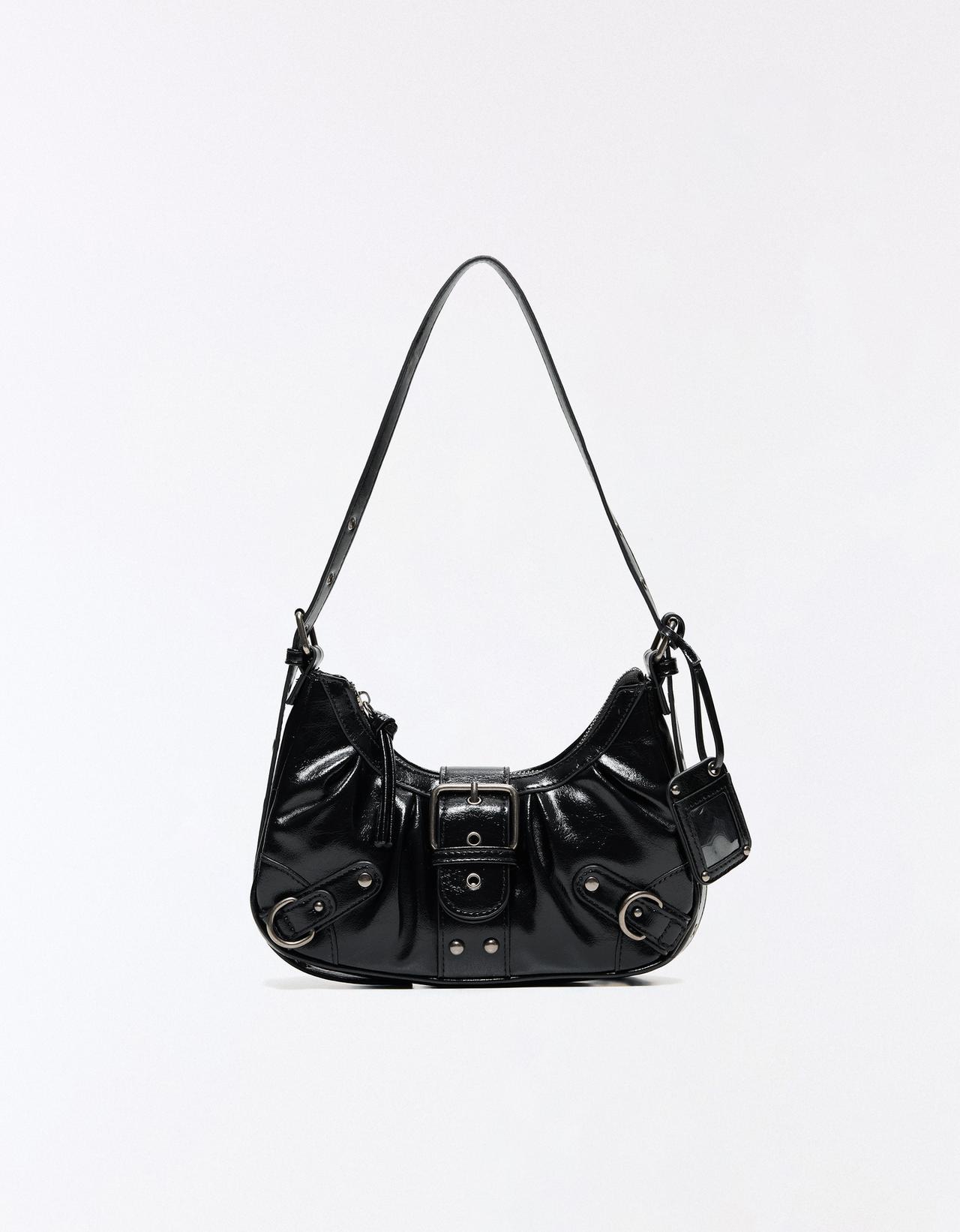 Buckle shoulder bag — Black