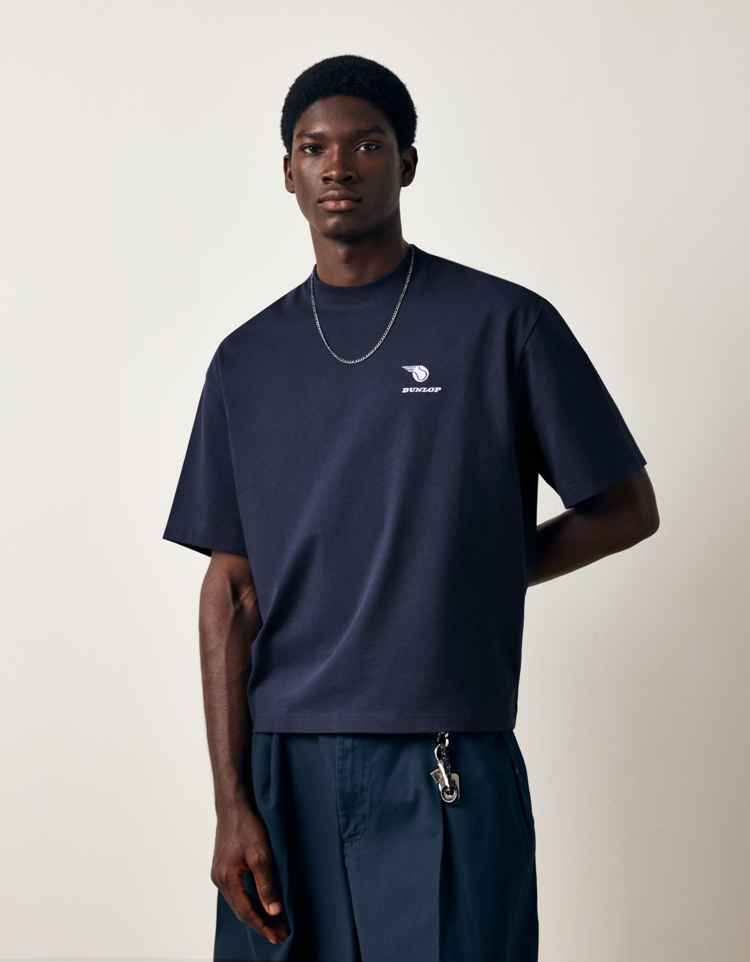 Camiseta Boxy Fit Dunlop Hombre M Marino