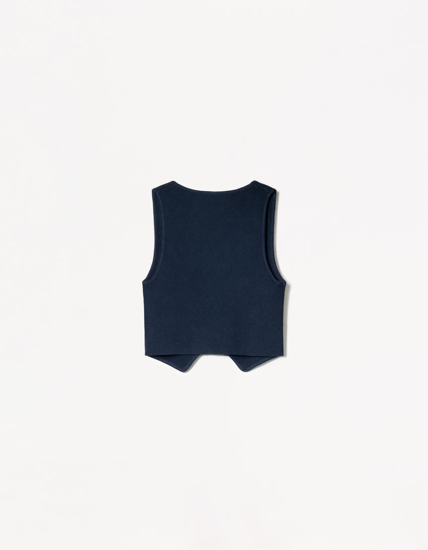 Buttoned waistcoat-Blue