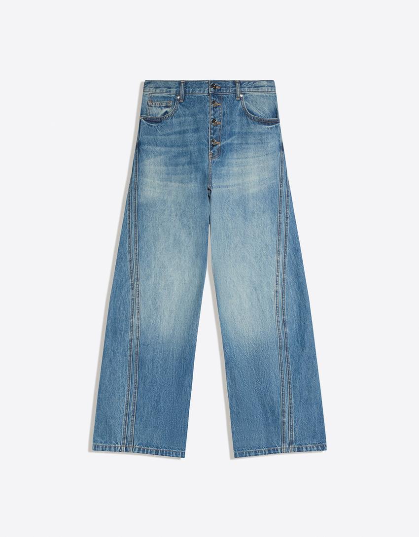 Boot-cut jeans-Light blue