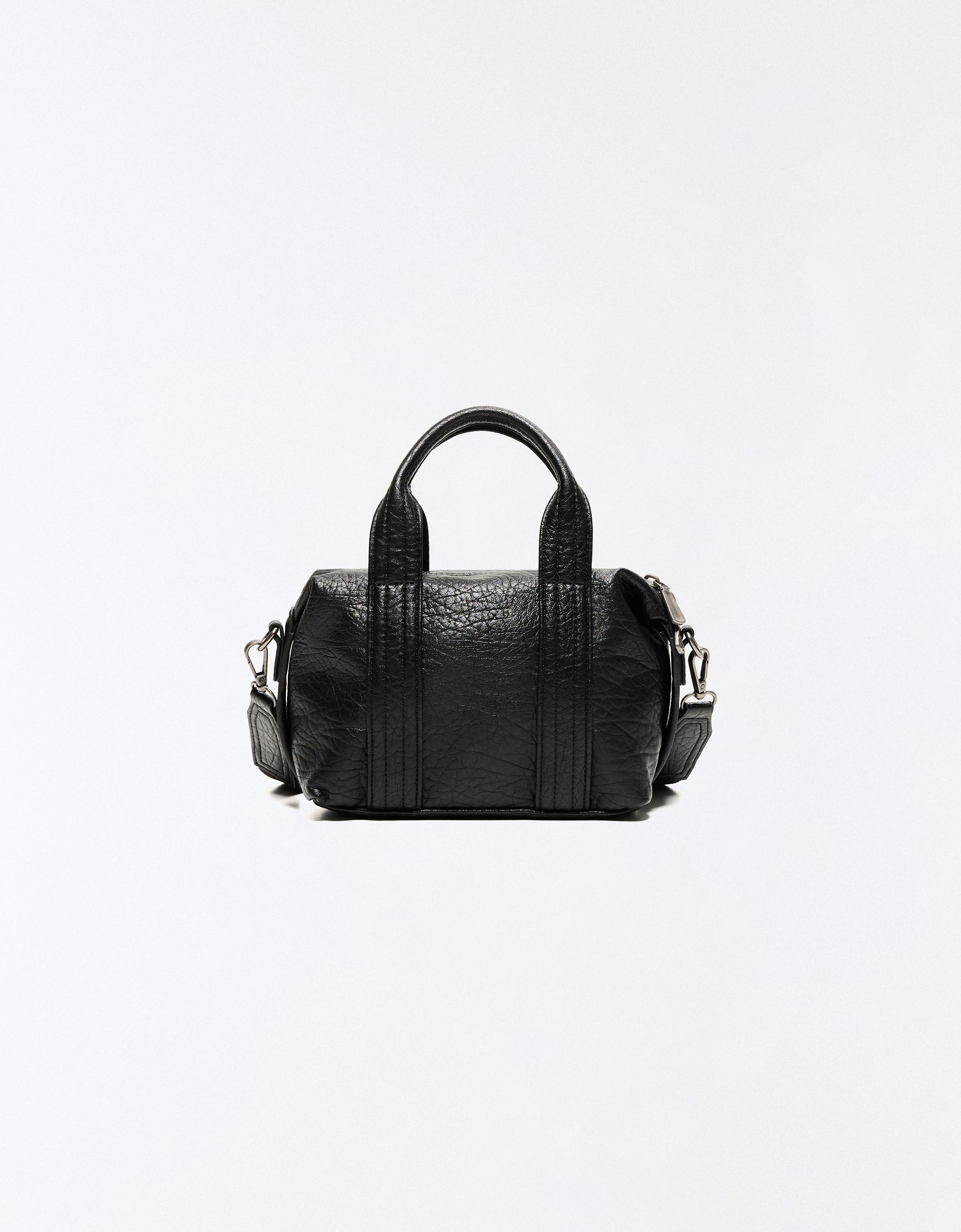 Bowling crossbody bag in leather effect — Black