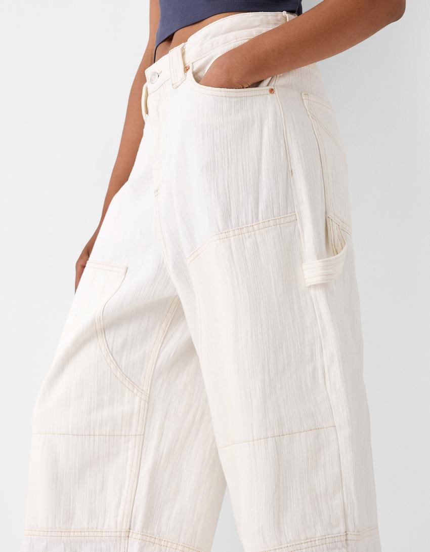 Jeans super baggy carpinteiro-Cru-5