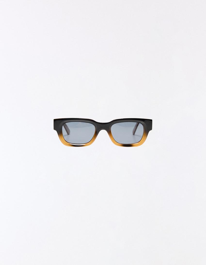 Lunettes de soleil rectangulaires-Marron