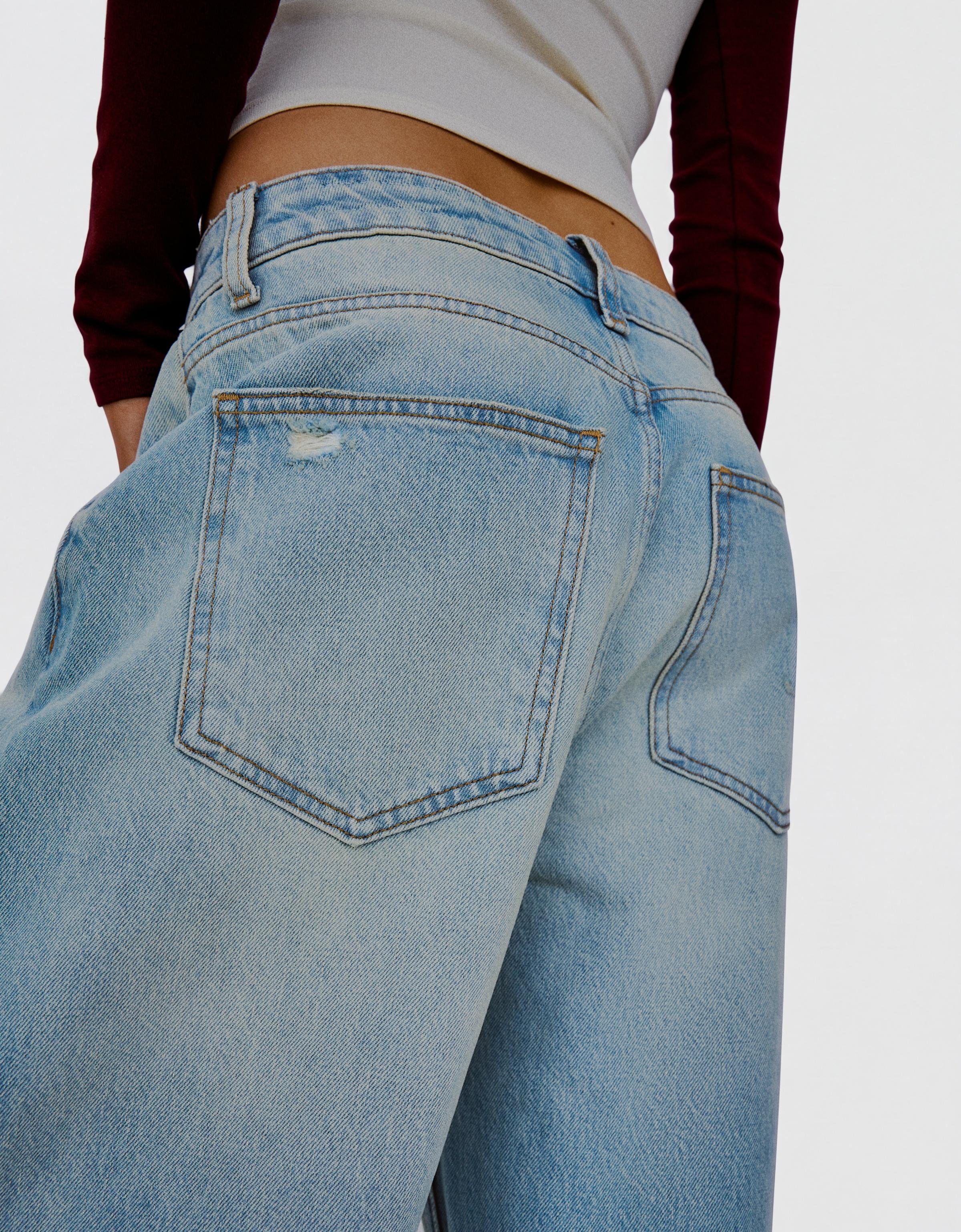 Ripped loose fit jeans — Light blue