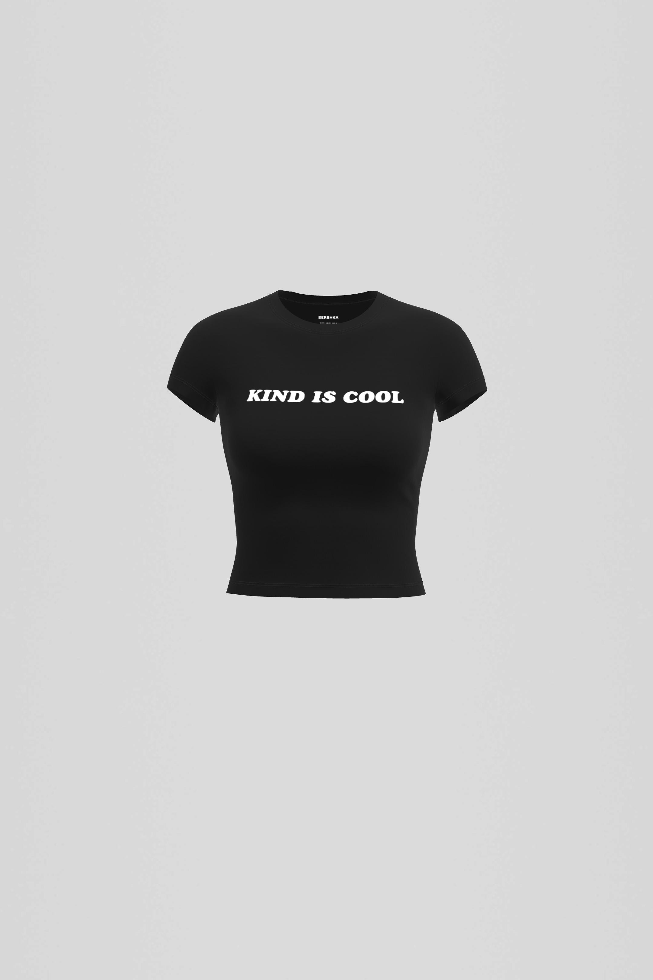 T-shirt manches courtes imprimé-Noir-0