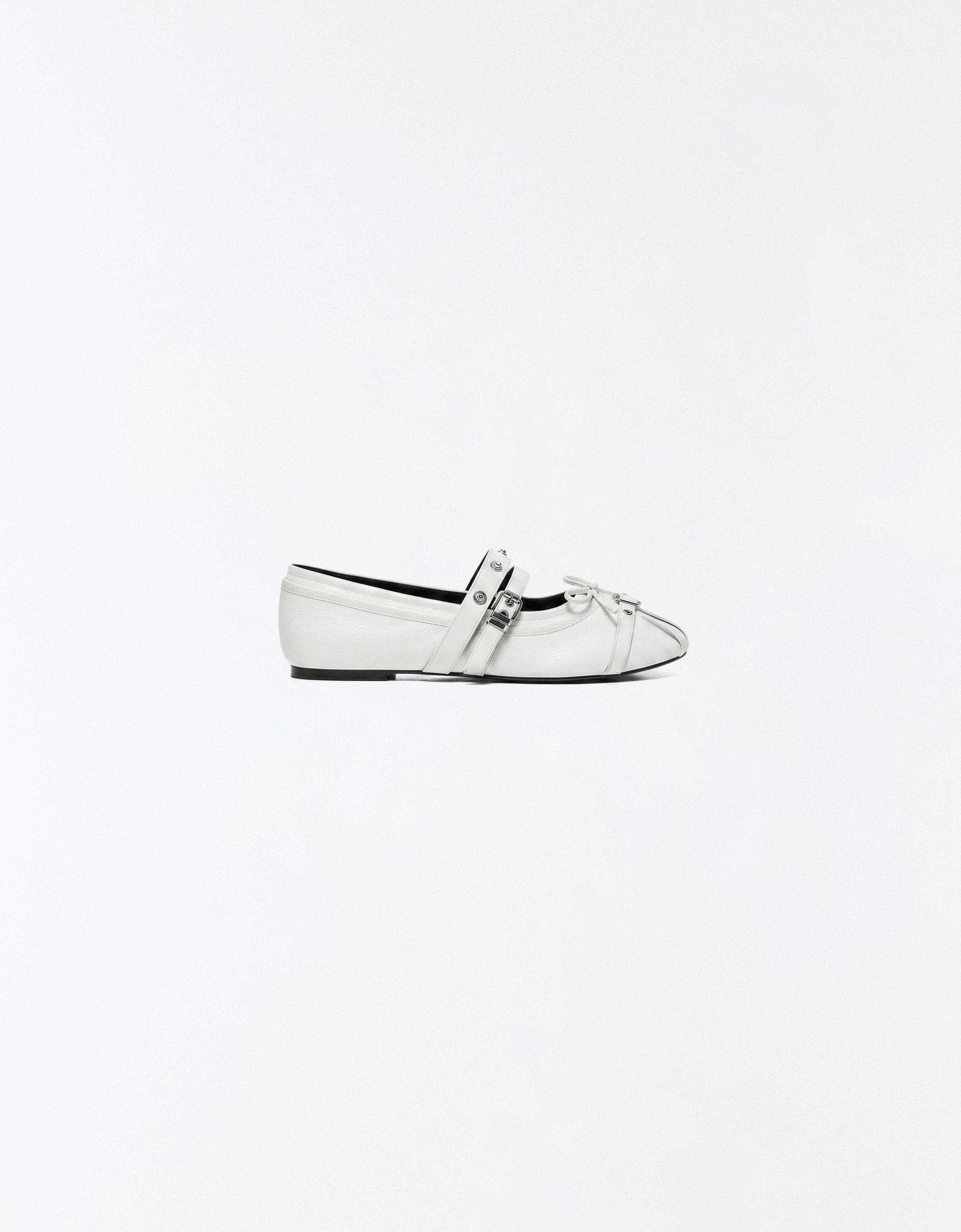 Studded ballerinas — WHITE