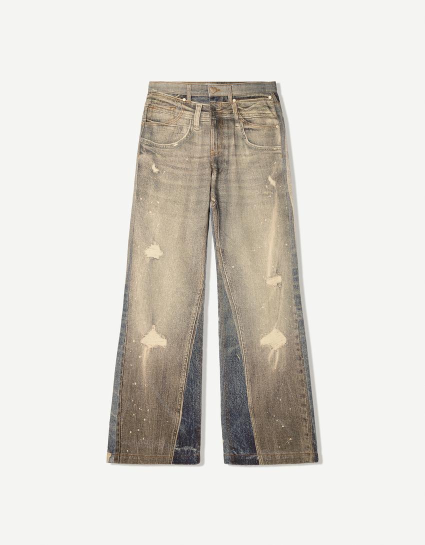 Jeans CA7RIEL & Paco Amoroso baggy flare-Azul lavado-1