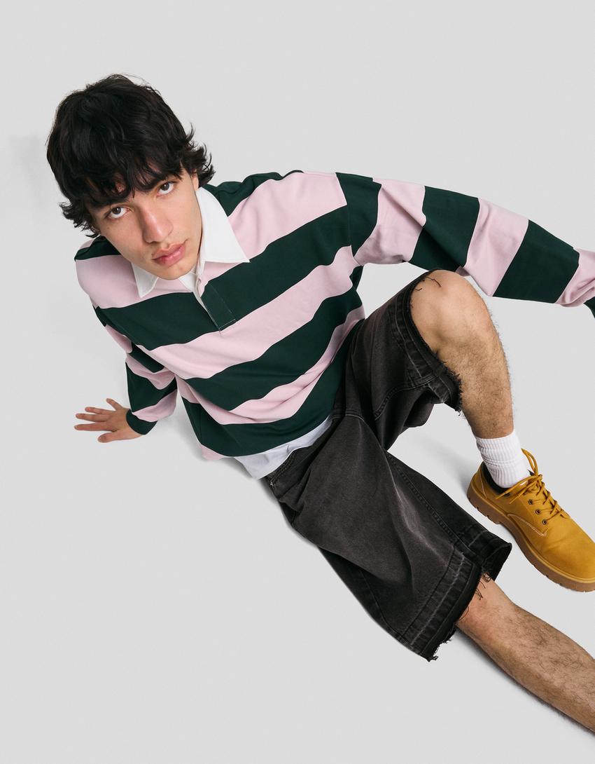 Baggy Bermuda shorts-Black