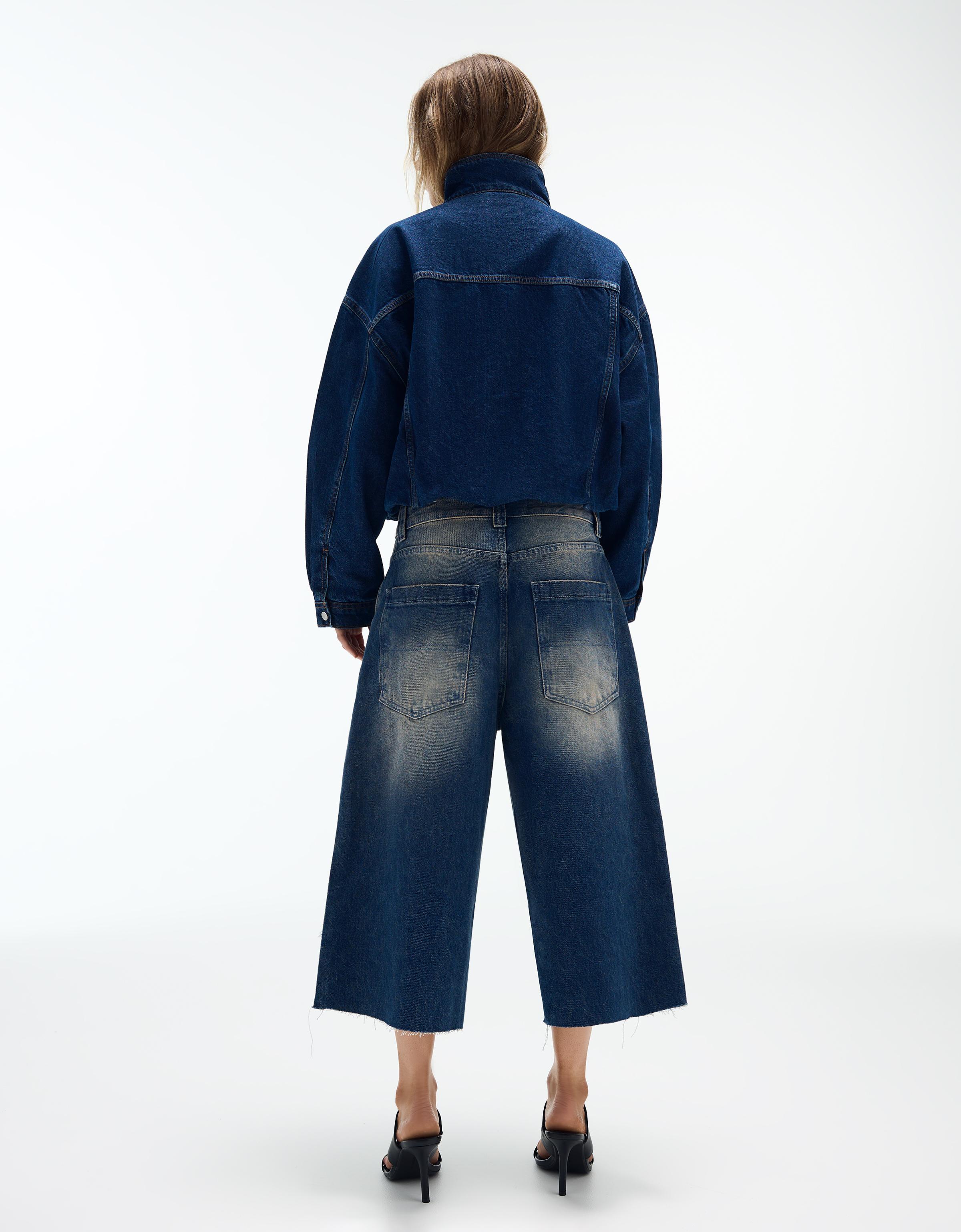 Denim skater jorts — Blue