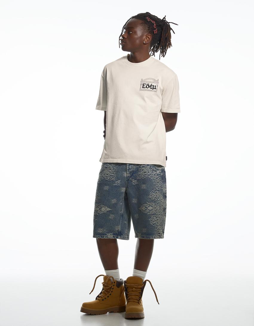 Relaxed fit T-shirt ARIES X BERSHKA-Off white