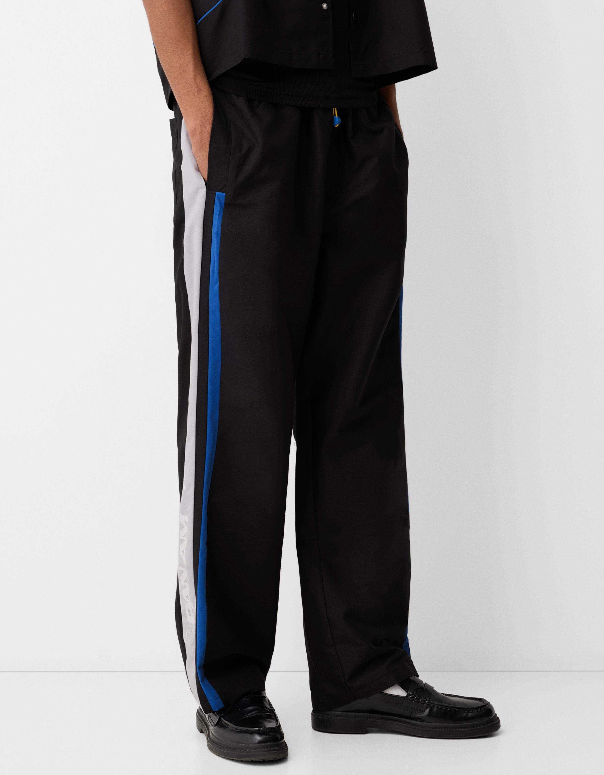 Bershka Jogginghose Aus Funktionsstoff Im Baggy Style Herren M Schwarz