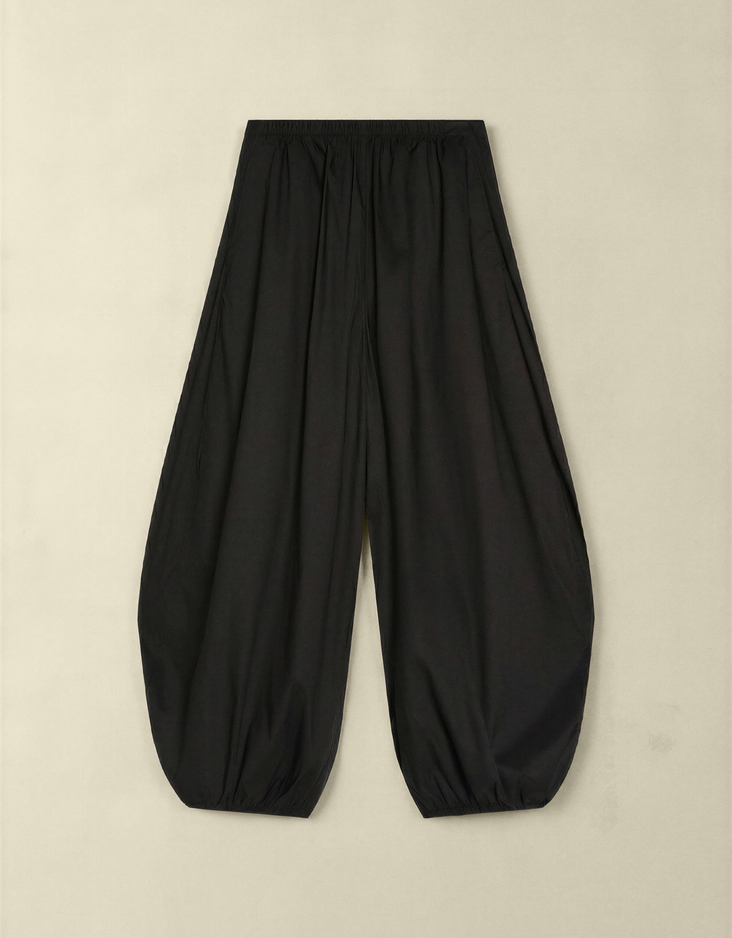 Poplin bloomer trousers — Black