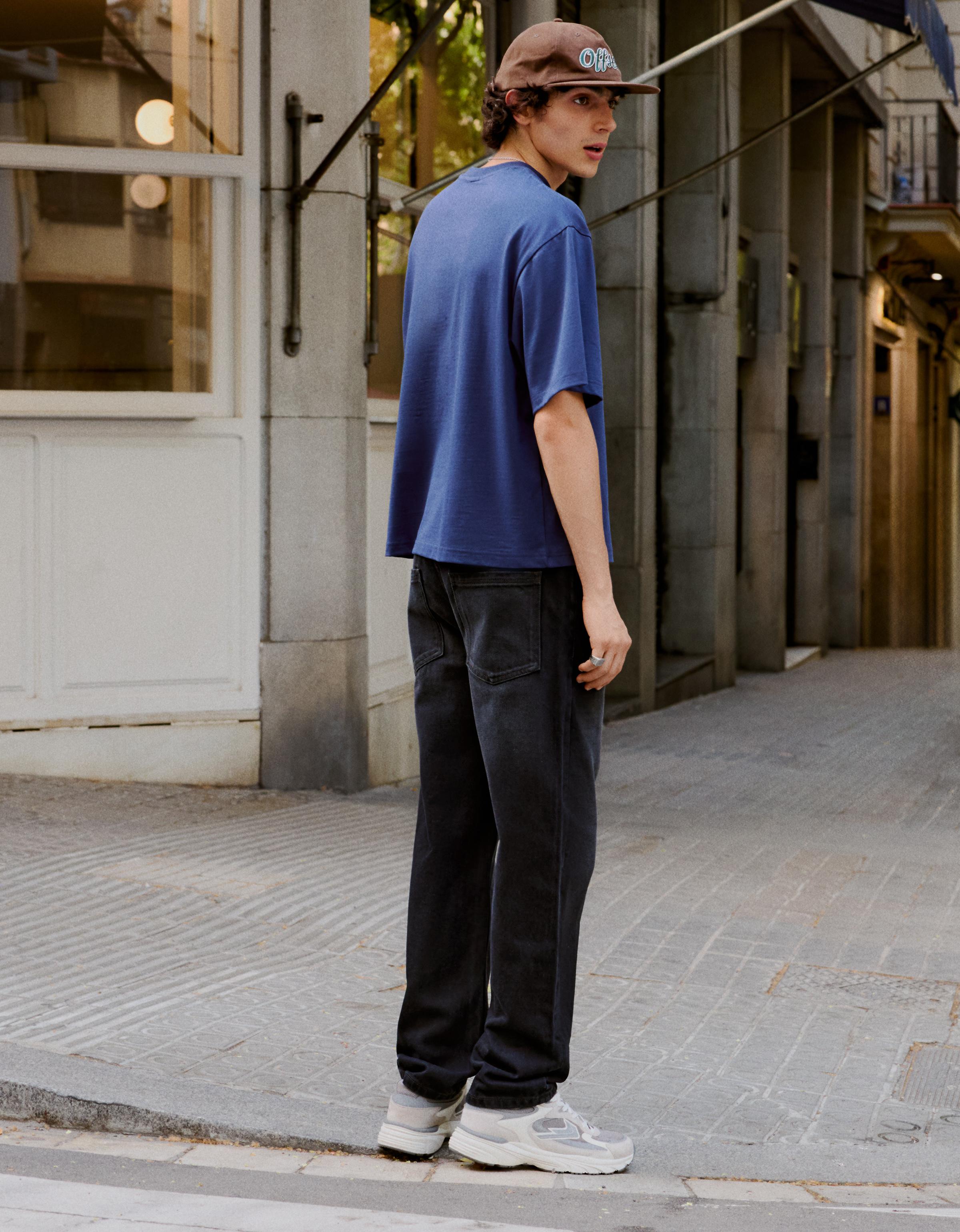 Straight-leg jeans — Black