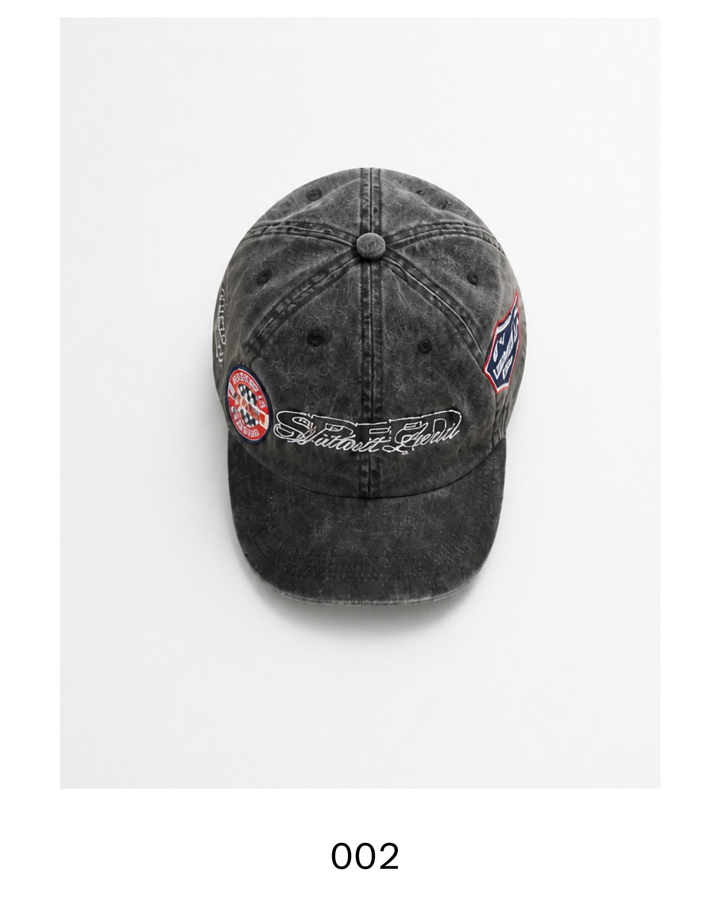 Racing patch cap — Dark grey