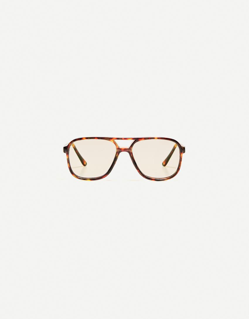 Resine bril met blauw lichtfilter-Bruin