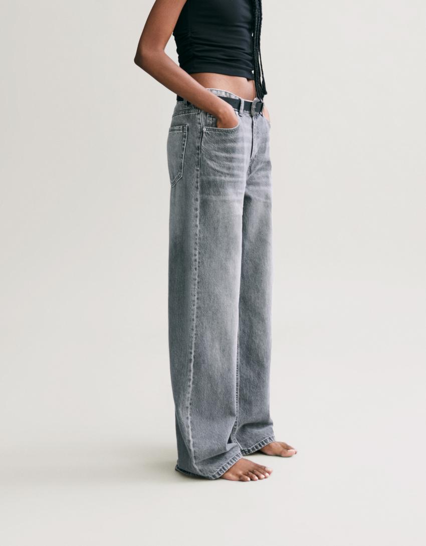 Baggy jeans-Donkergrijs-1