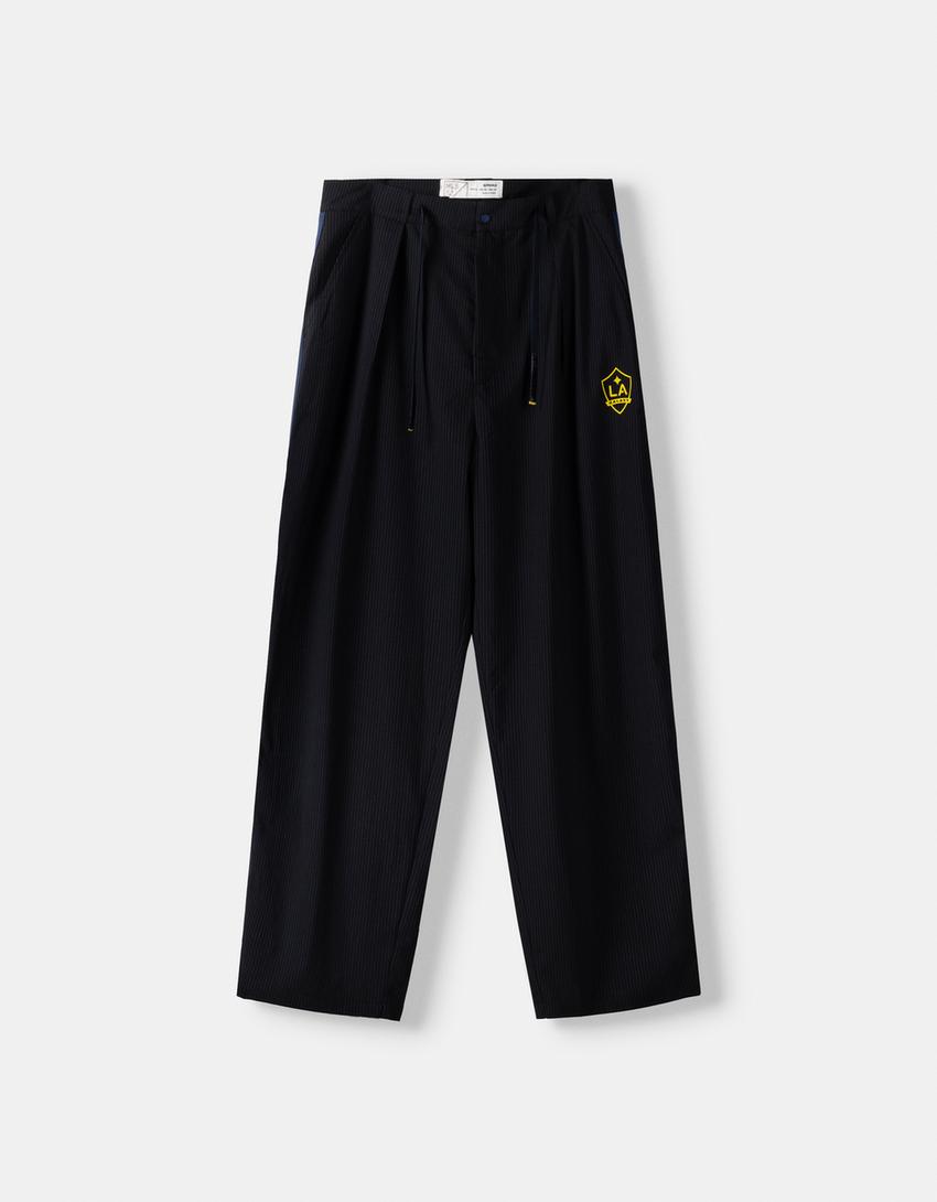 LA Galaxy tailored trousers with side stripe-Black