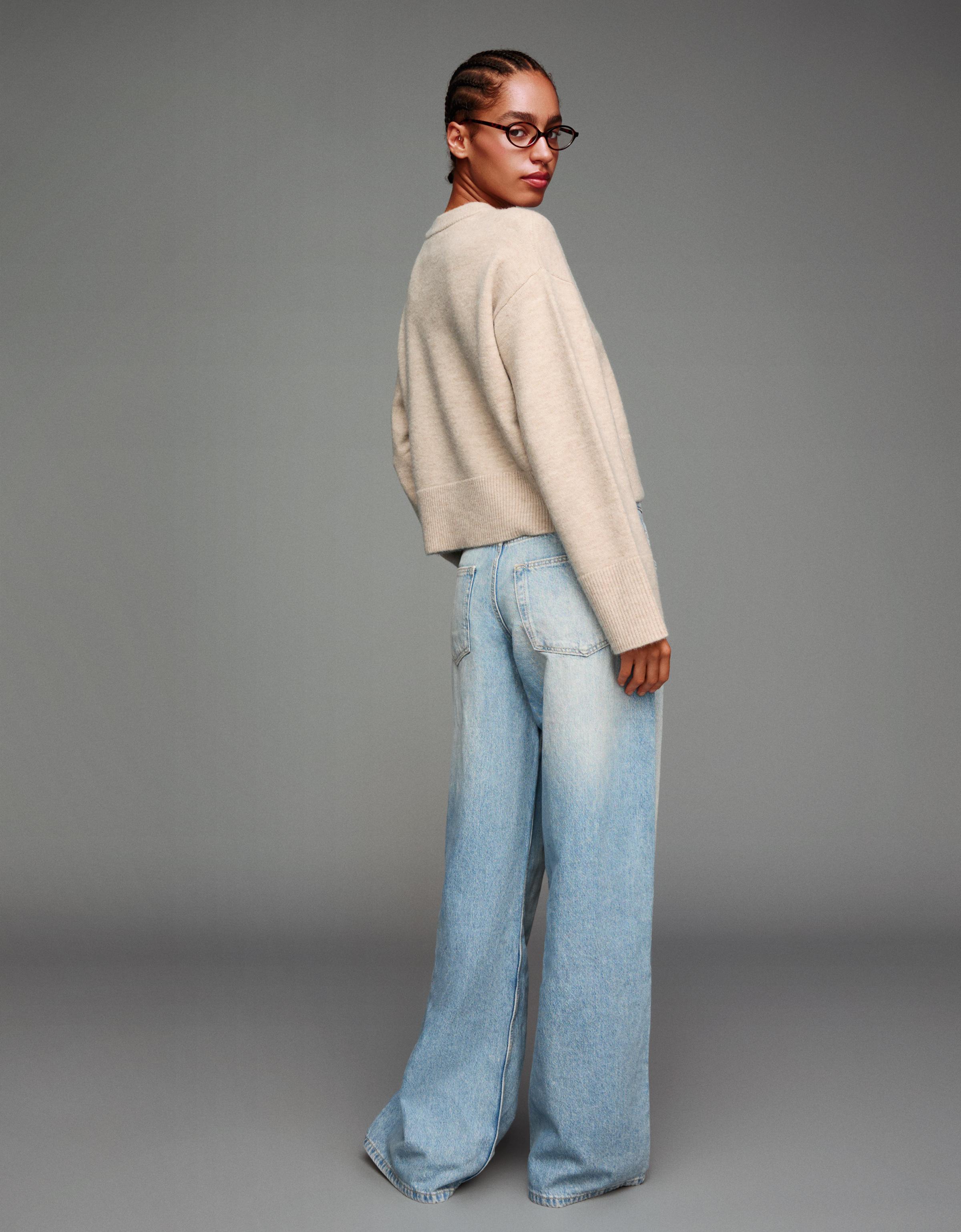 Düşük bel geniş paça jean - Görsel 103