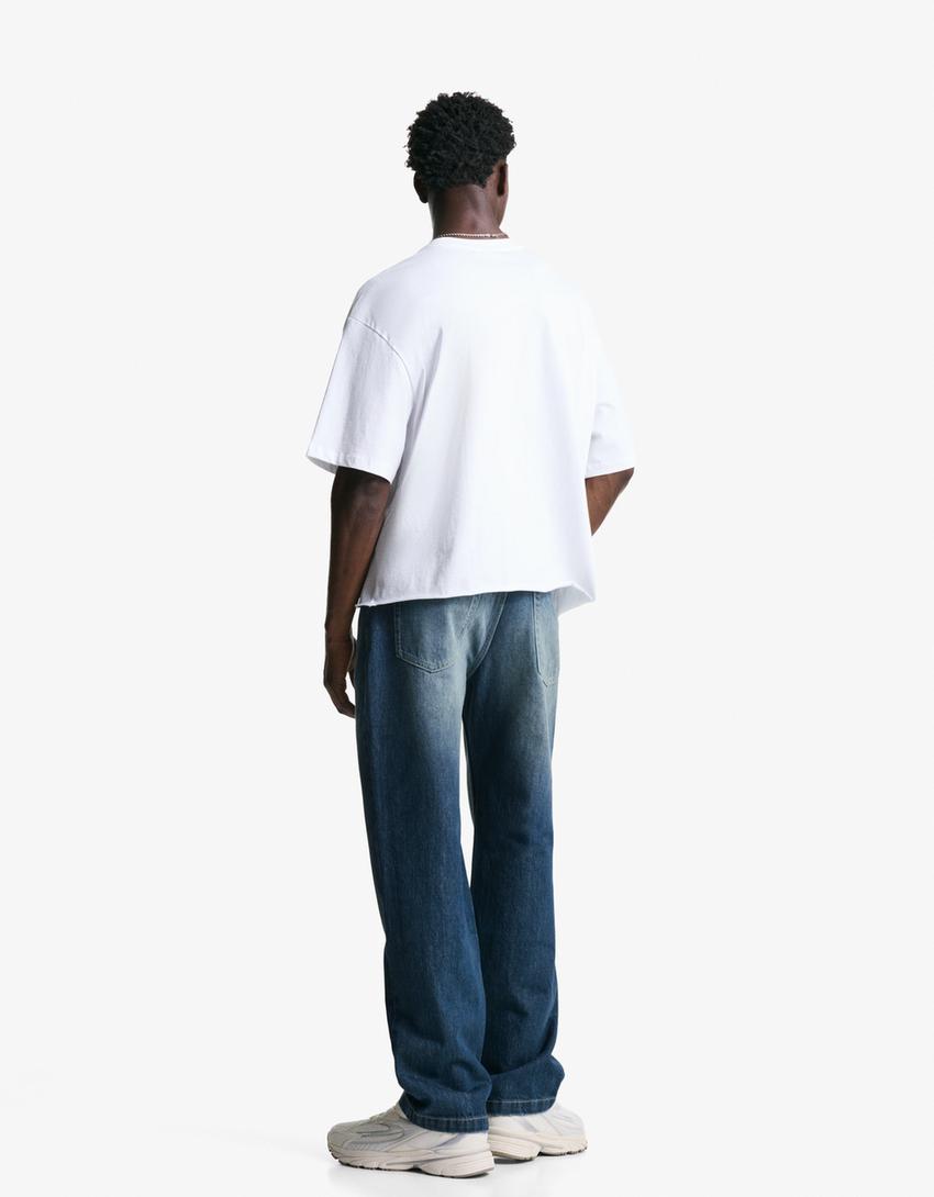 Jeans straight relaxed-Verde-1