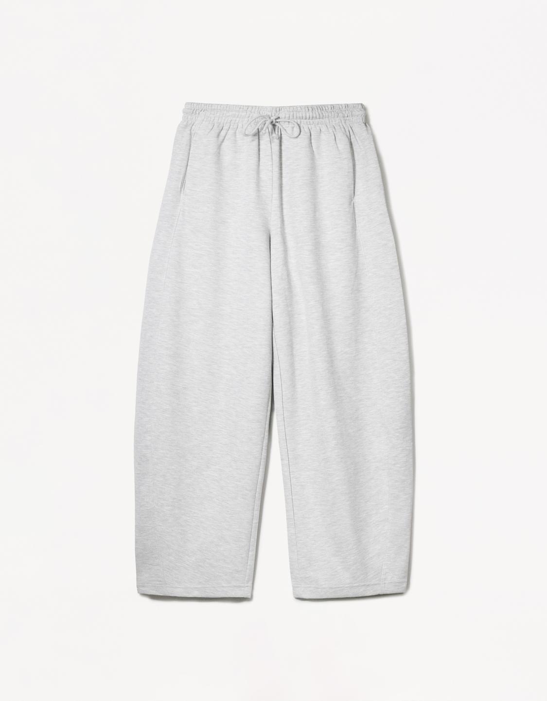 Plush barrel trousers