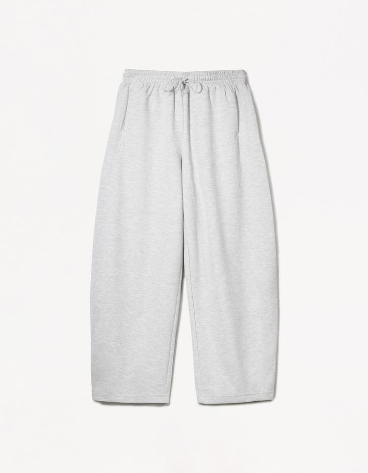 Pamuklu barrel fit pantolon