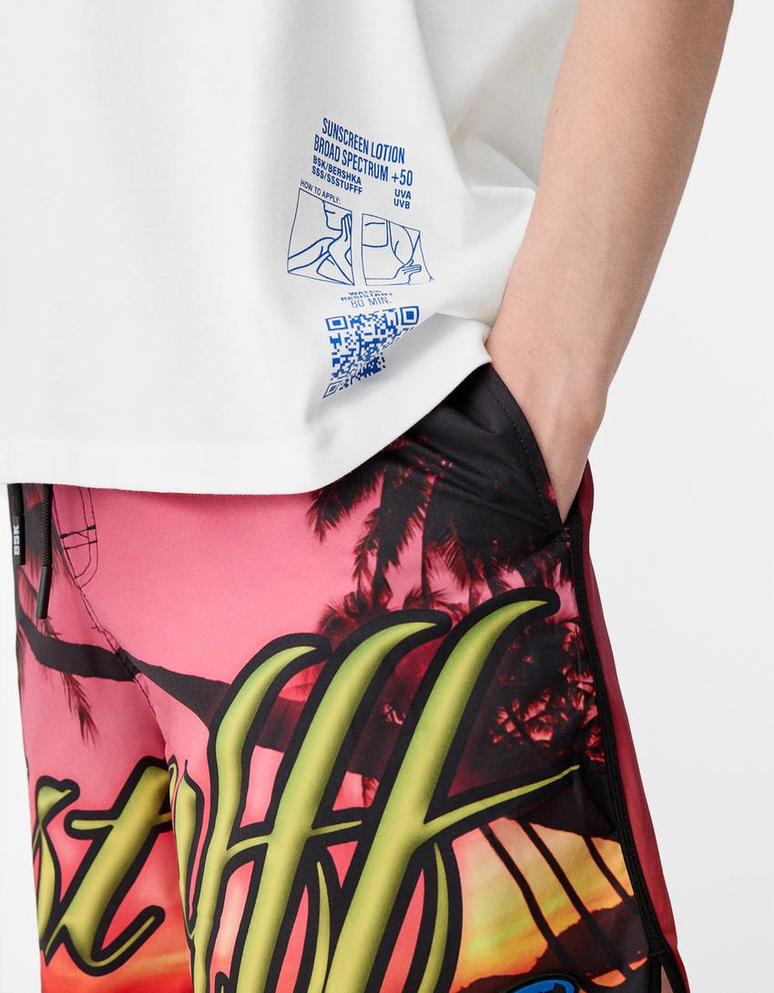 T-shirt BERSSSHKA X SSSTUFFF Wearable Art imprimé-Blanc-5