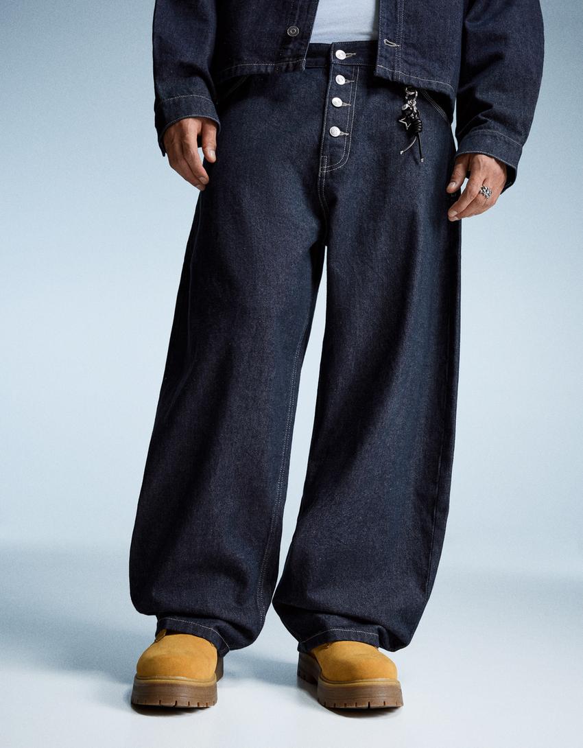 Barrel jeans-Navy-2